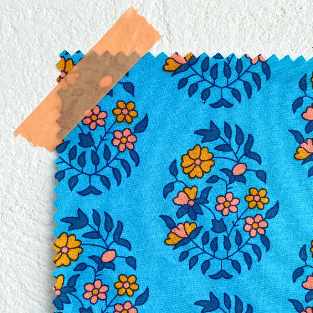 Shalin Turquoise Cotton Coupon
