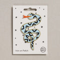Blue Snake Iron-On Embroidered Patches