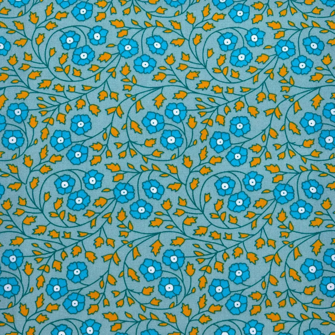 Aziza Gris Bleuté (Blue-Gray) Cotton Coupon
