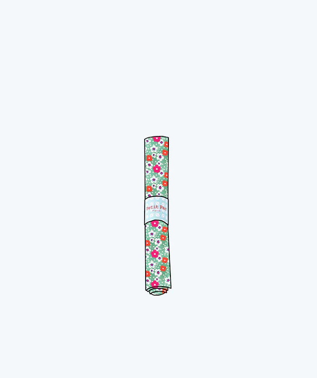 Water Green Island Flowers Cotton Coupon
