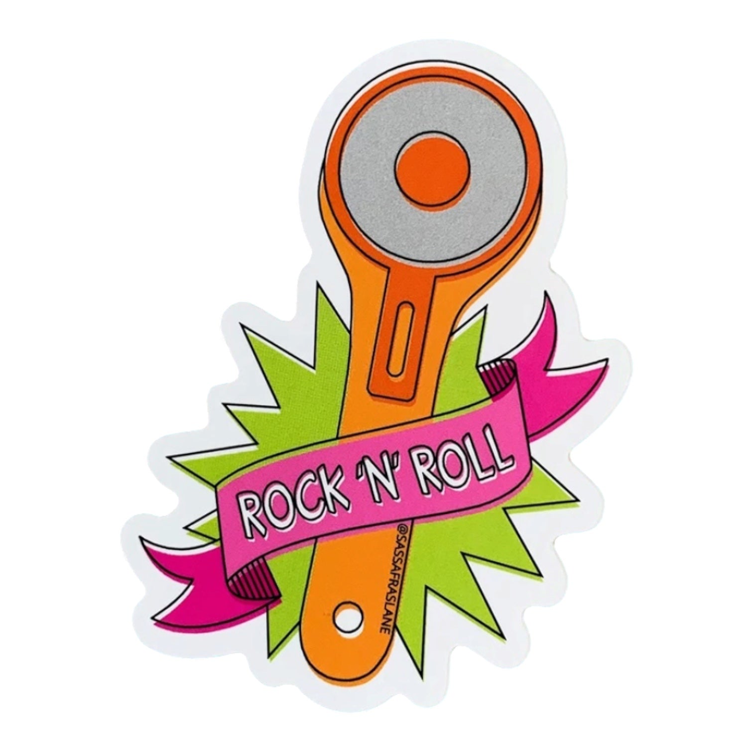 Rock 'n' Roll Rotary Cutter Sticker