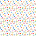 Garden Flowers on Cream
