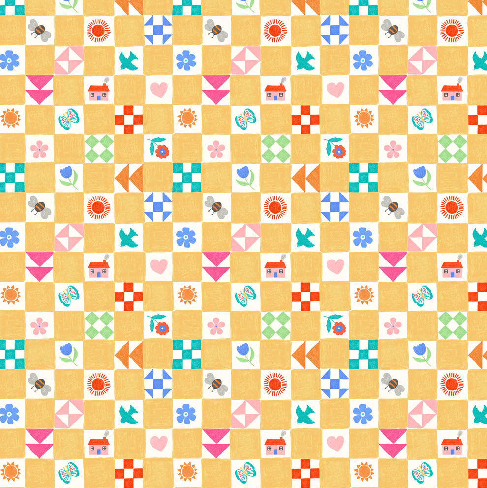 Quilter's Cottage Yellow Check