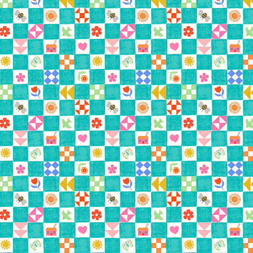 Quilter's Cottage Aqua Check