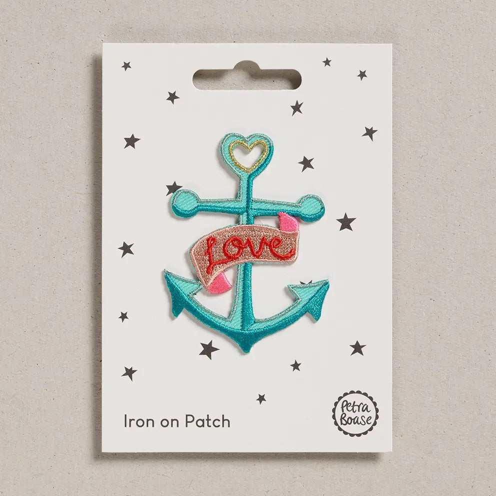 Love Anchor Iron-On Embroidered Patch