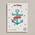 Love Anchor Iron-On Embroidered Patch