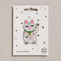 Lucky Cat Iron-On Embroidered Patch