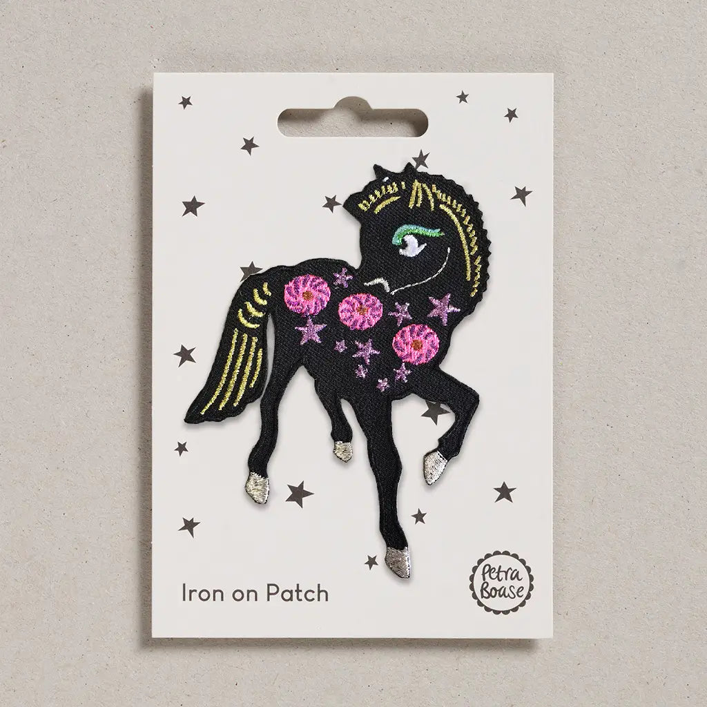 Prancing Pony Iron-On Embroidered Patch