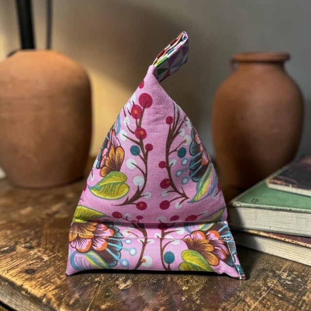 AMH Pink Phone Pillow – Handmade Fabric Stand