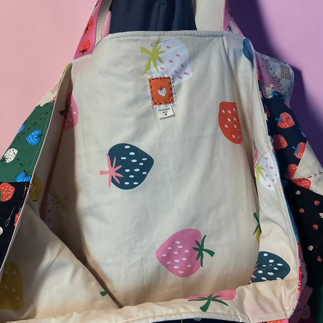 RSS Strawberries Jumbo Hand-Quilted Luxury Tote