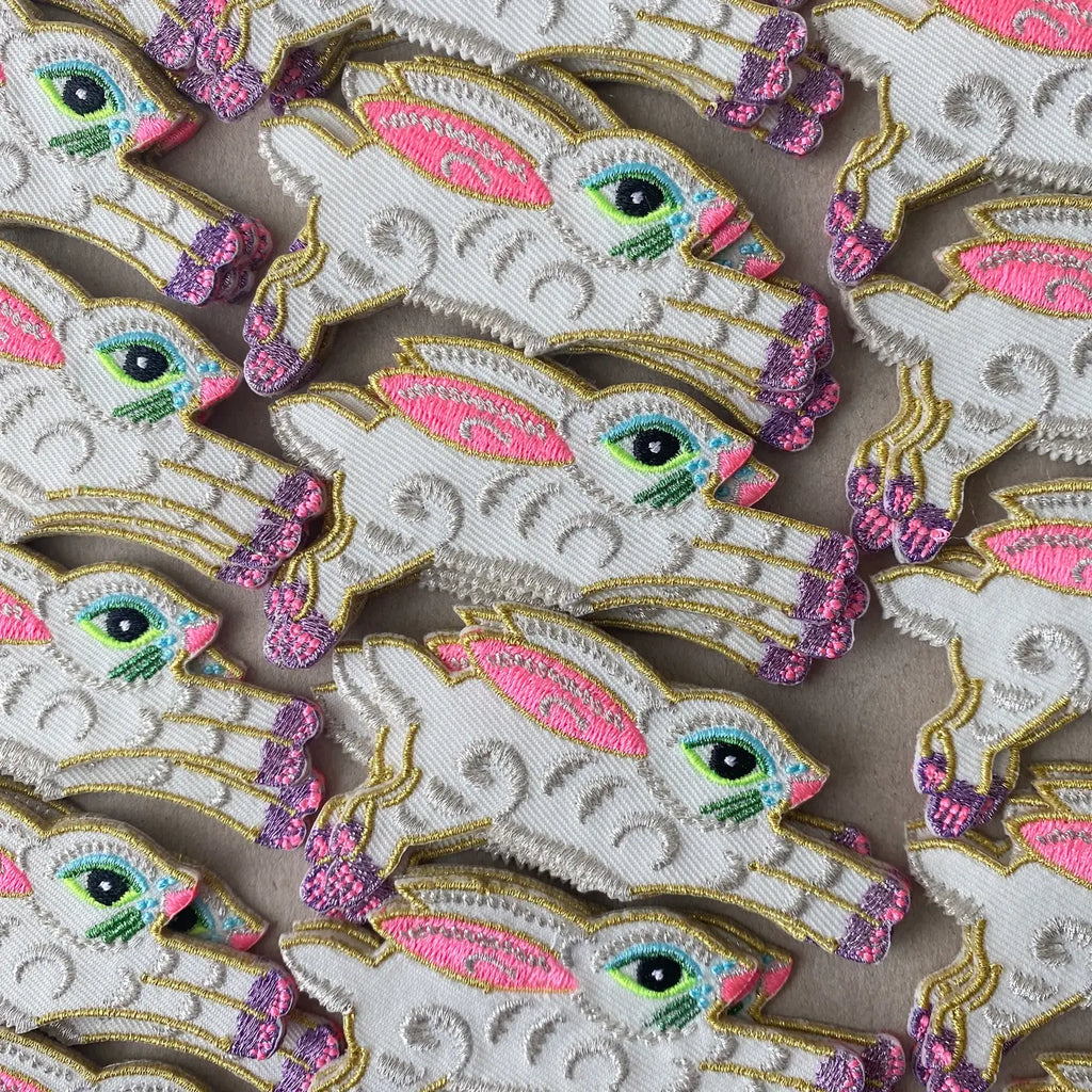 Rabbit Iron-On Embroidered Patch