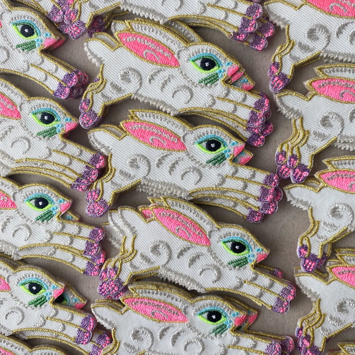 Rabbit Iron-On Embroidered Patch