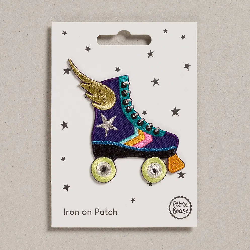 Rollerskate Iron-On Embroidered Patch