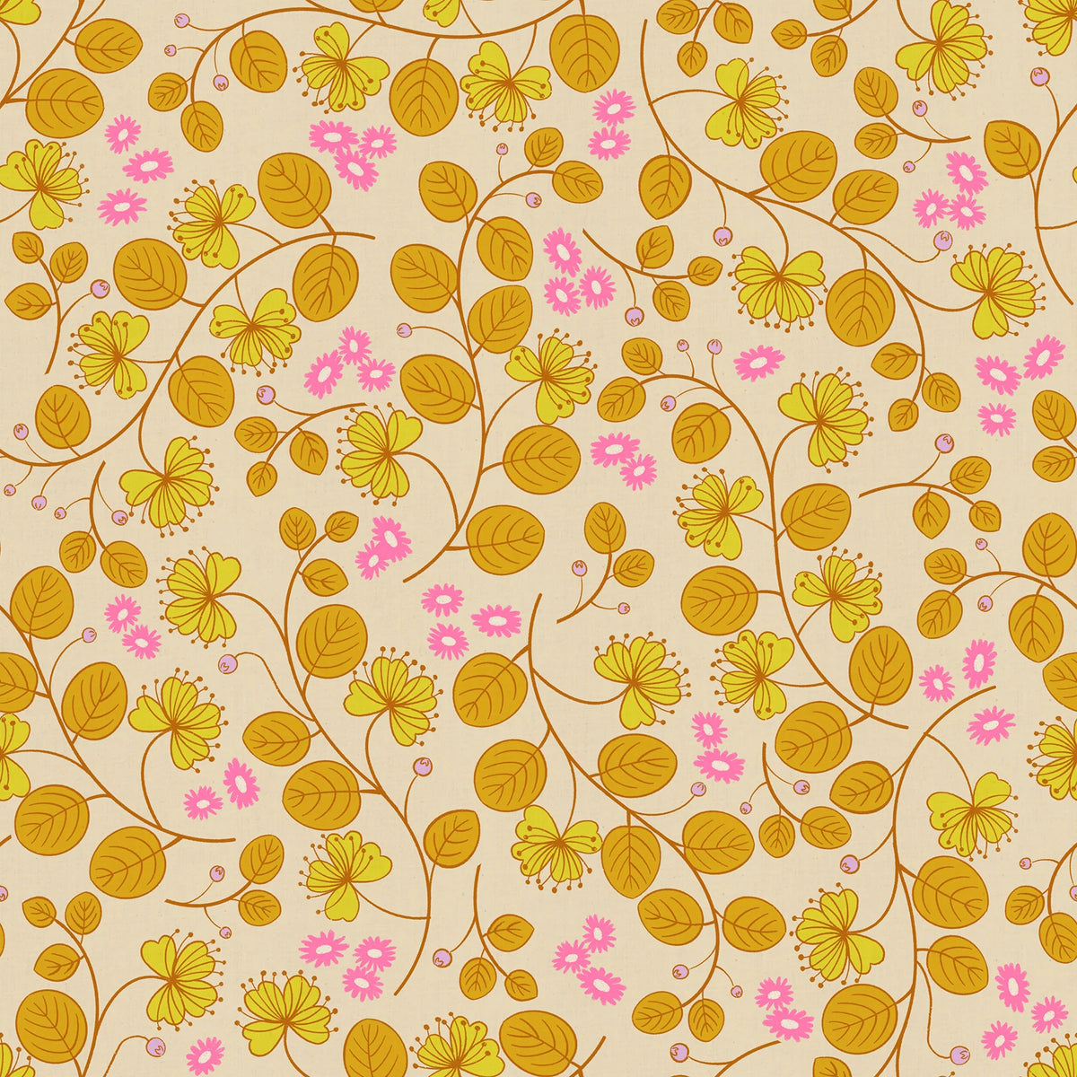 Lofi Linens Caper Floral Parchment