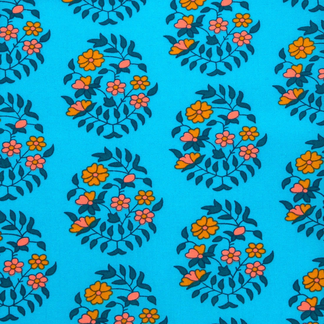Shalin Turquoise Oilcloth Coupon