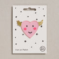 Flying Heart Iron-On Embroidered Patches