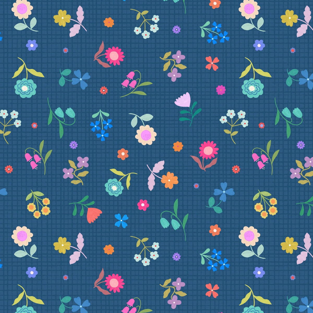 Blue Flower Grid