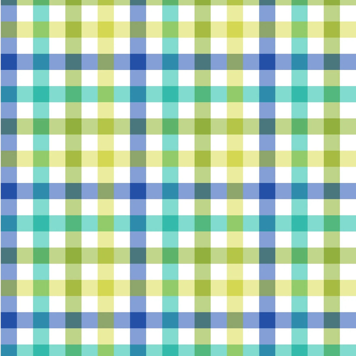 Blue to Green Big Gingham