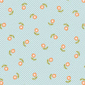 Light Blue Micro Gingham Flowers
