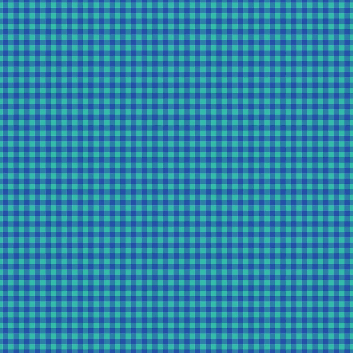 Navy Blue and Turquoise Mini Gingham