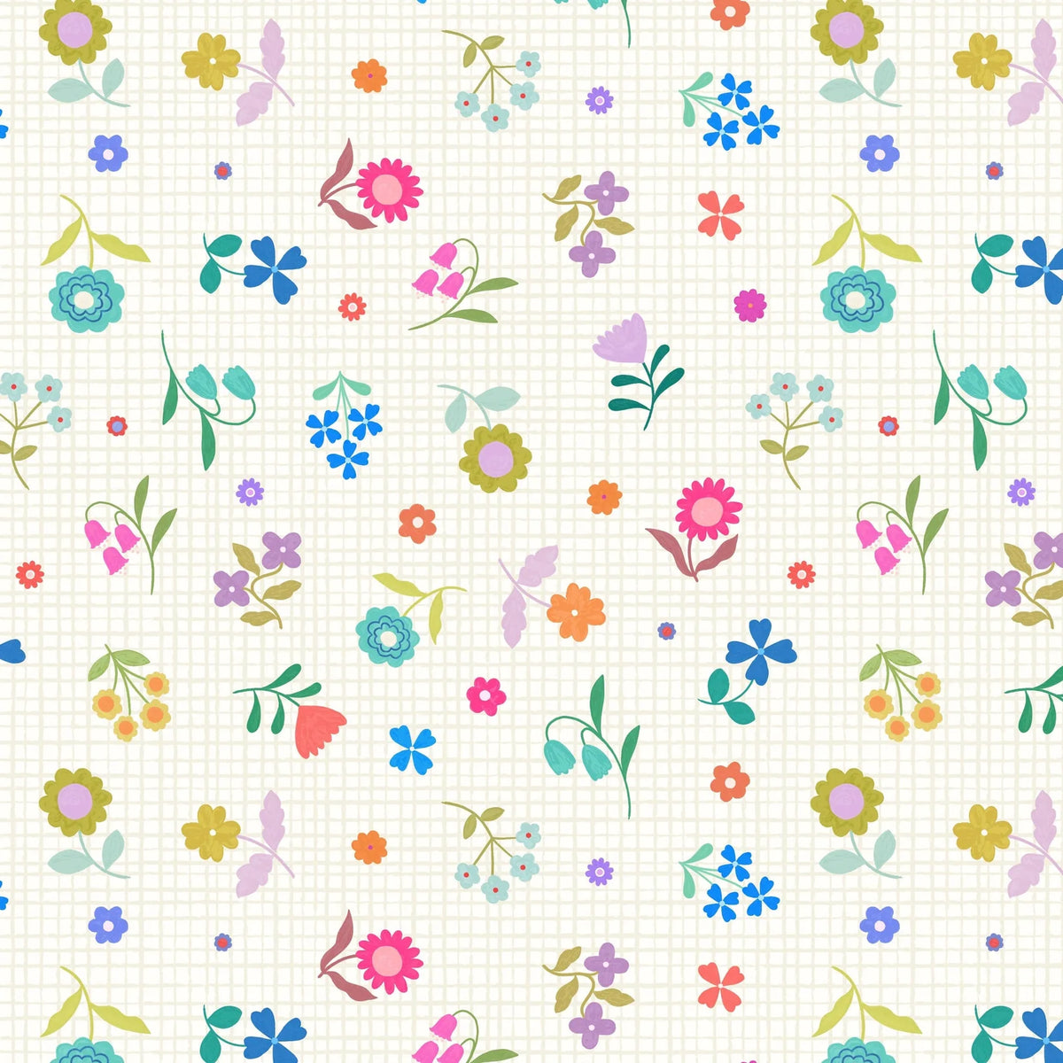 Cream Flower Grid