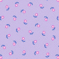 Lavender Micro Gingham Flowers