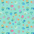 Turquoise Flower Grid