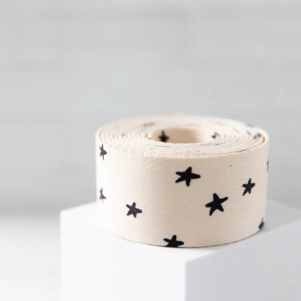1.5" Starry Webbing Natural and Black