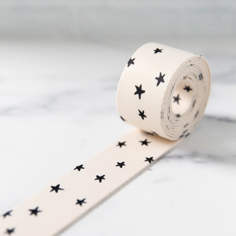 1.5" Starry Webbing Natural and Black
