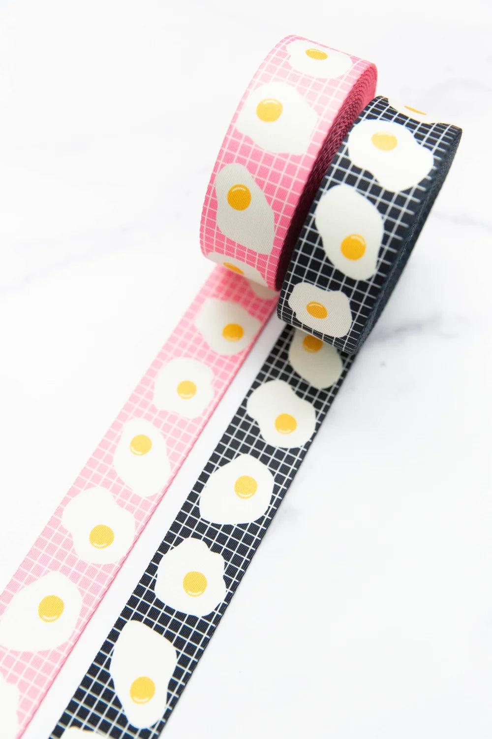 1.5" Fried Eggs in Pink Webbing