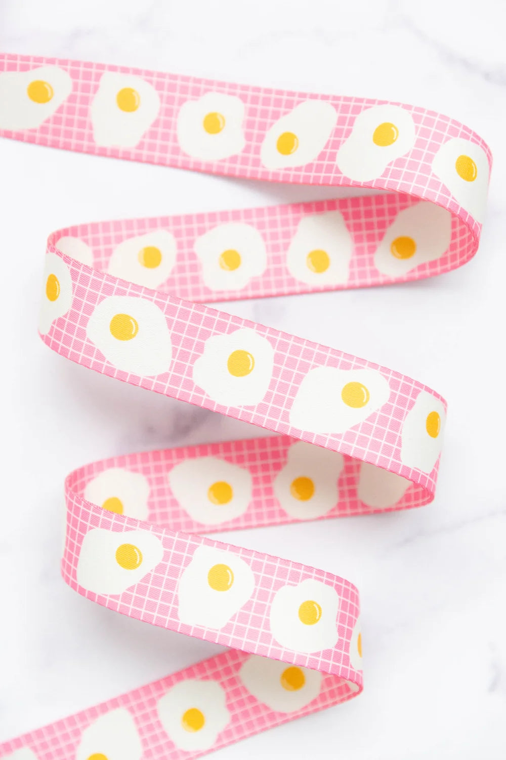 1.5" Fried Eggs in Pink Webbing