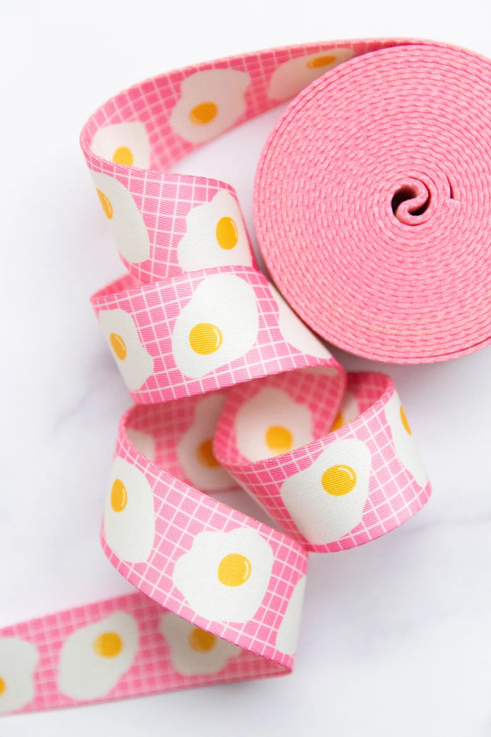 1.5" Fried Eggs in Pink Webbing
