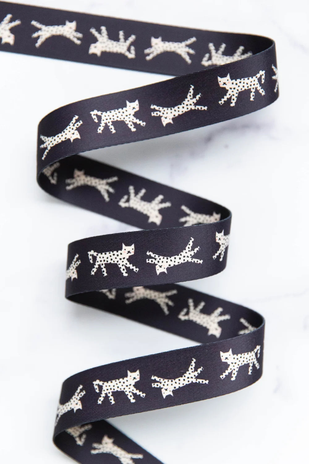 1.5" Snow Leopard Black Webbing