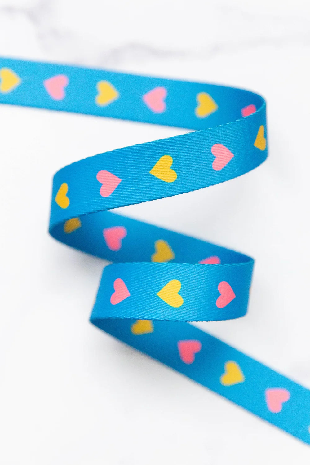 1" Hearts in Bright Blue