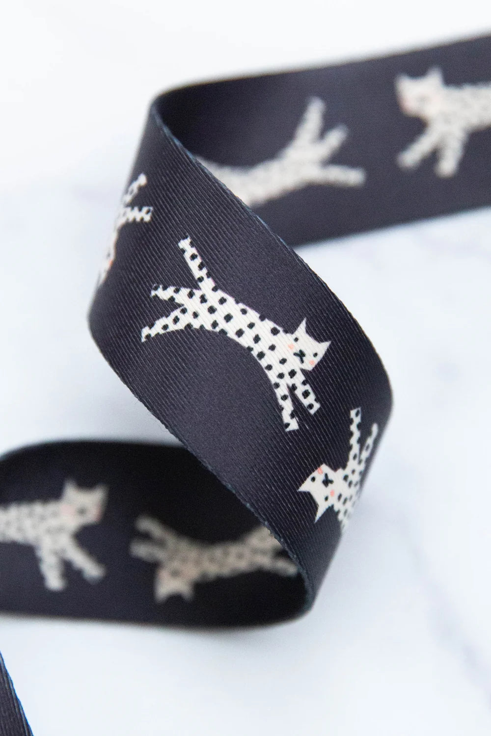 1.5" Snow Leopard Black Webbing