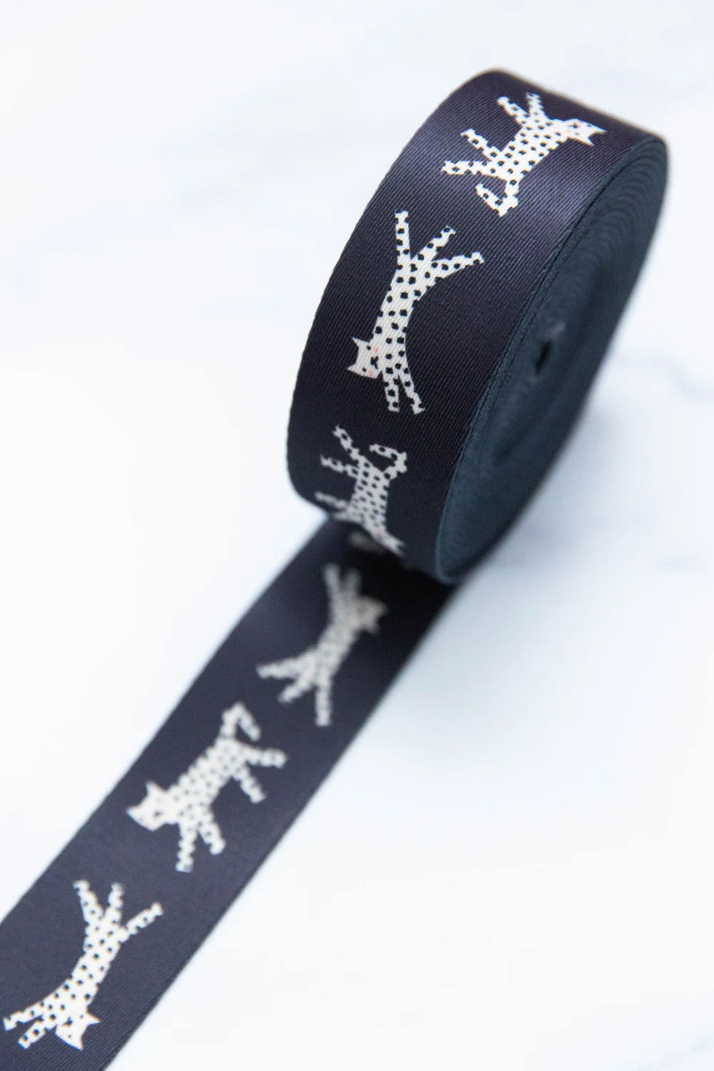 1.5" Snow Leopard Black Webbing