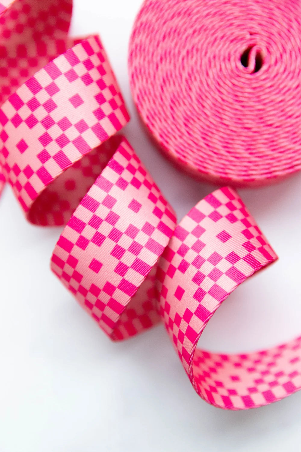 1.5" Bitmapped Neon Pink Webbing