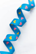 1" Hearts in Bright Blue